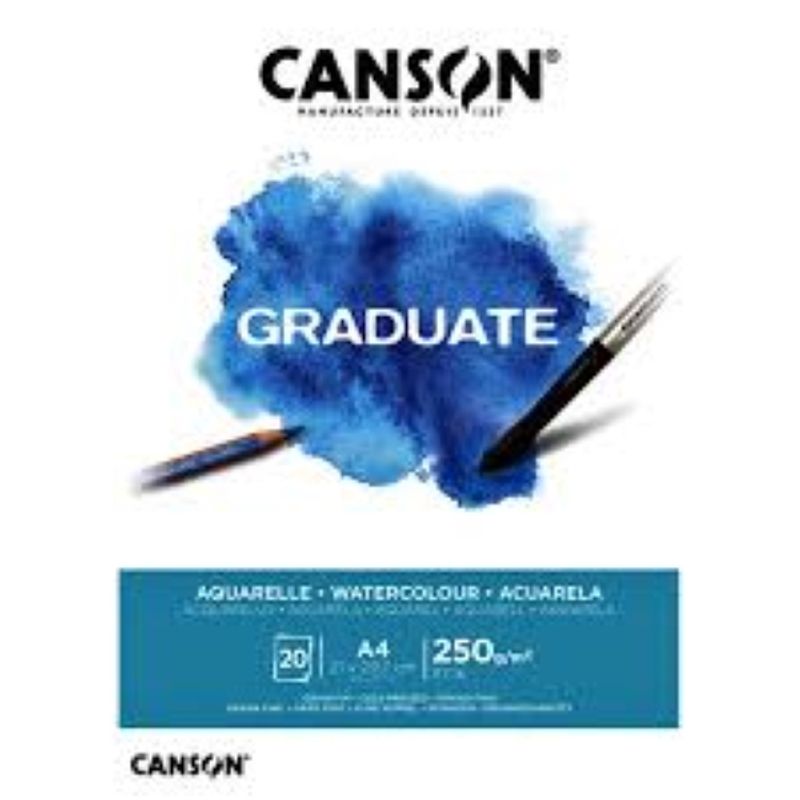 CANSON - Pad Acuarela Graduate A4