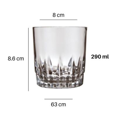 Imagen 2 del producto Vasos Bajos Whisky Cóctel De Vidrio Vega 290cc