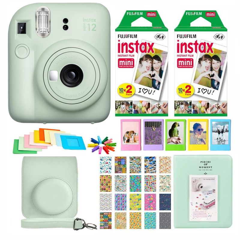 FUJIFILM - SET COMPLETO CÁMARA FUJIFILM INSTAX MINI 12 +40 PELÍCULAS +ACCESORIOS
