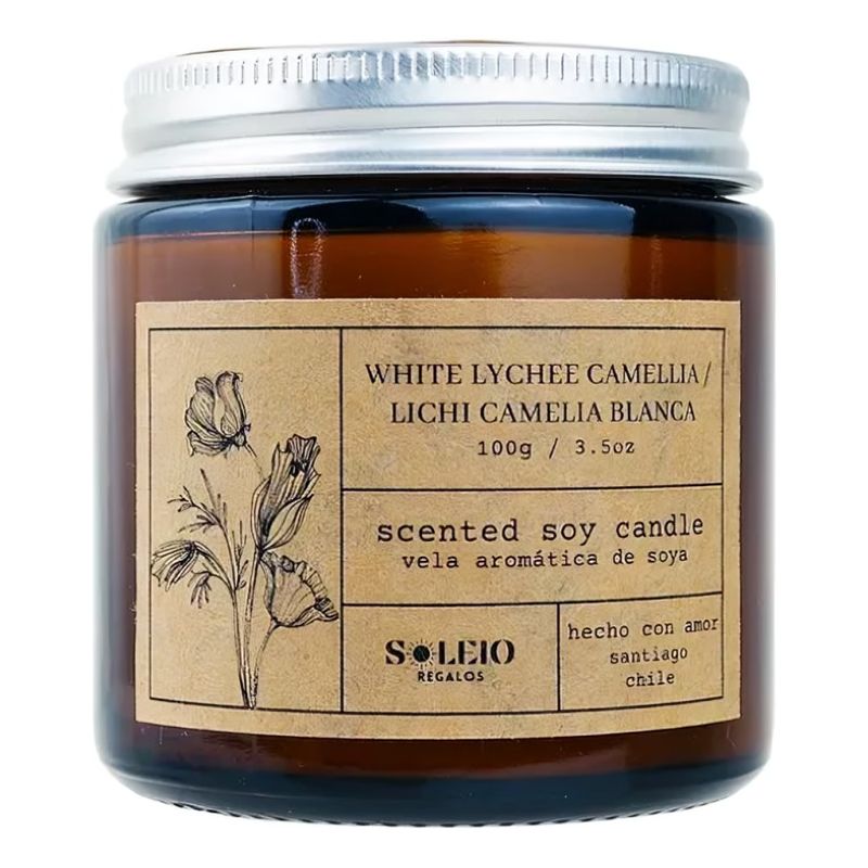 OEM - Vela Aromática Soya  Lichi Camelia Blanca