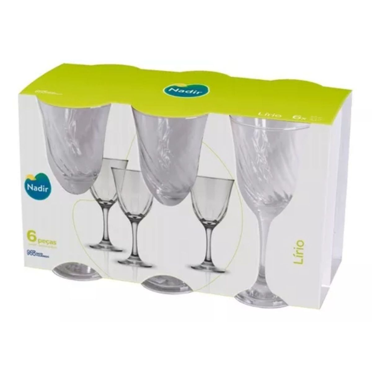 NADIR - Set 6 Copas  De Vino Aperol Cóctel Lirio 250cc