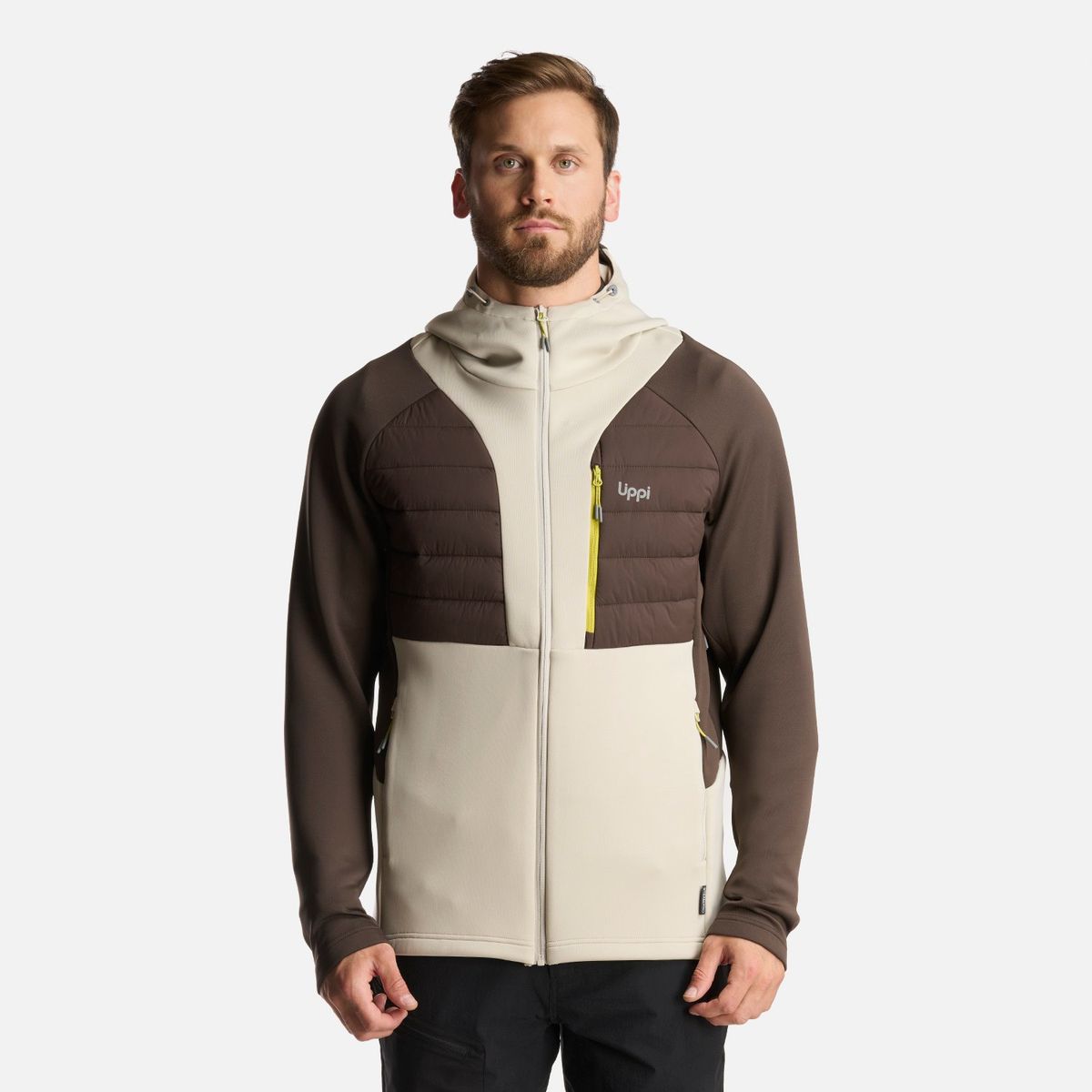 LIPPI - Chaqueta Hombre ColdMove WindBreaker SteamPro Hoody Jacket Cafe Oscuro Lippi