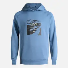 LIPPI - Poleron Hombre Insigne Hoody Sweatshirt Front Print Azul Grisaceo