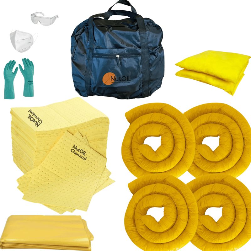 GENERICO - Kit Absorbente NutOIL para Derrames Químicos 35 Lts – Portátil