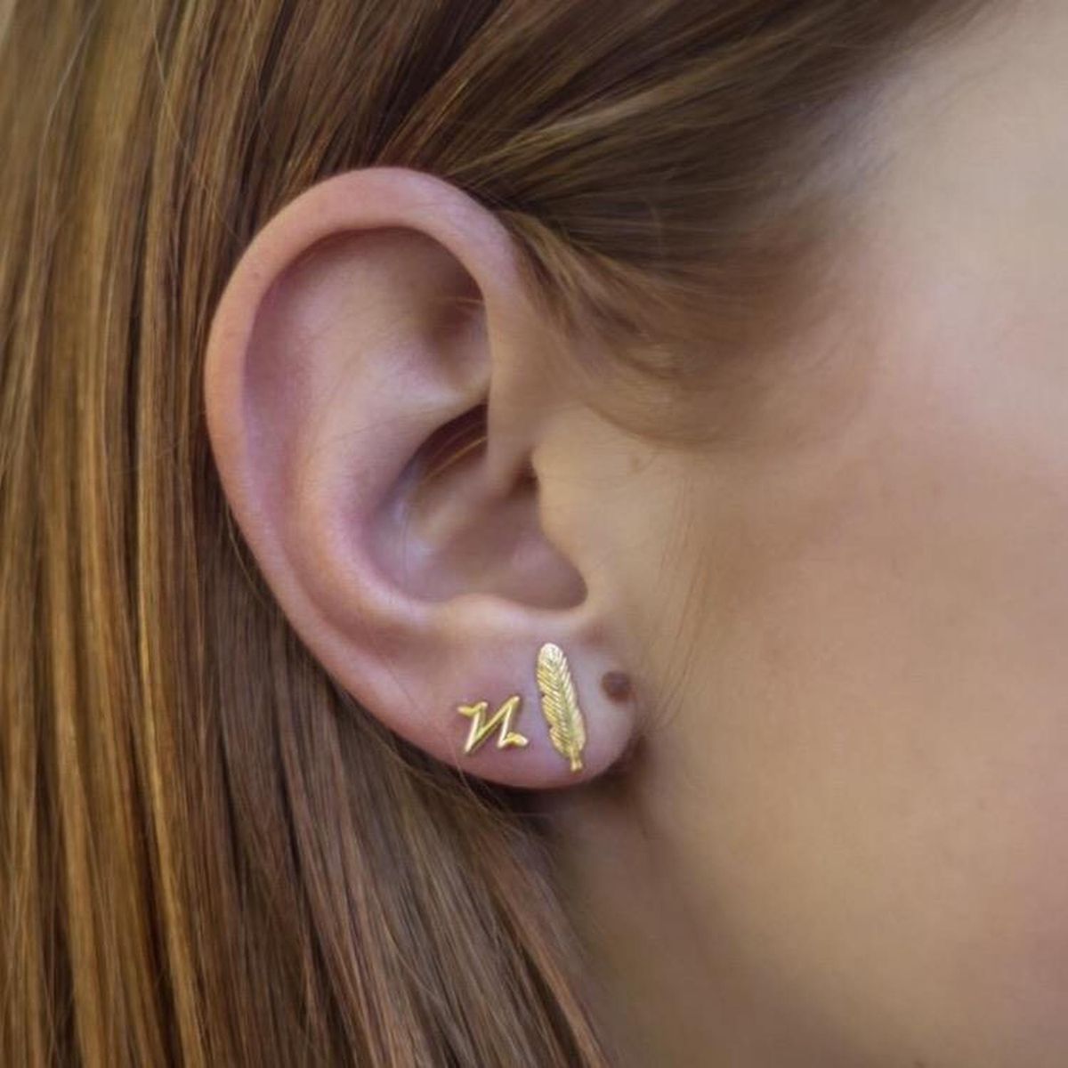 GOIA - Aros Unisex Pluma Gold