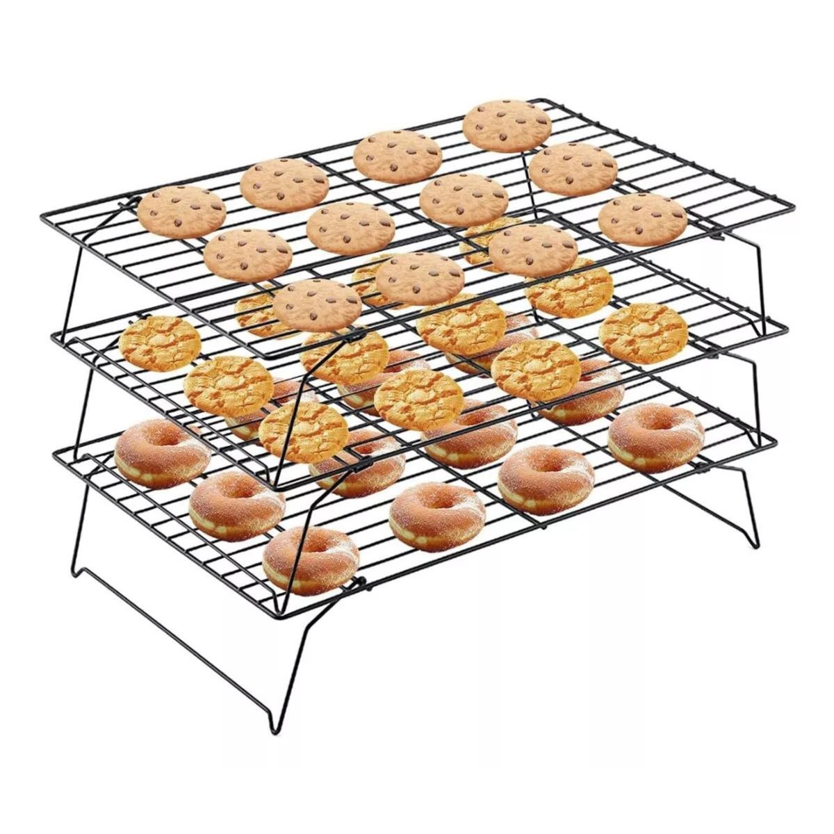 GENERICO - Rejilla Tres Niveles para Enfriar Pan Galleta Queque