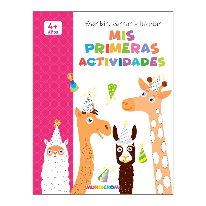 MUNDICROM - Libro Mis Primeras Actividades Escribe Borra Y Limpia - Mundicrom