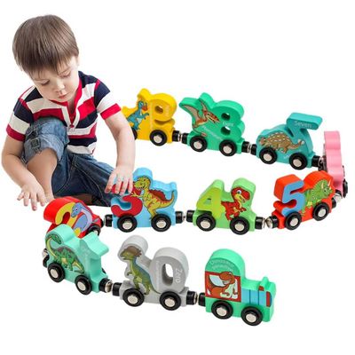 Imagen 2 del producto JUEGO TREN MAGNETICO DE NUMEROS PARA NIÑOS DINOSAURIOS