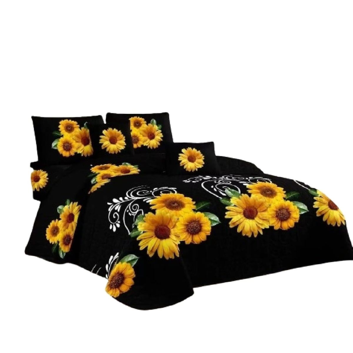 GENERICO - CUBRECAMA  KING CON TELA QUILTS DE VERANO GIRASOL  TF