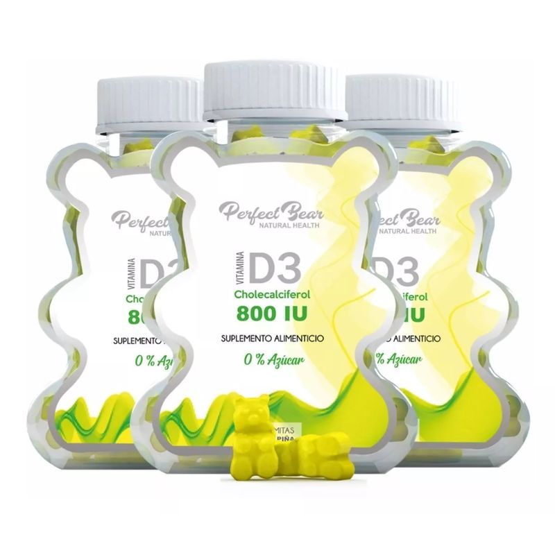 Perfect Bear - Vitamina D3 800 Ui, 60 Gomitas Perfect Bear X 3 Meses