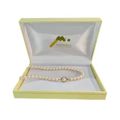 MALLORCA - Collar de Perlas (7mm) de Enchapado en Oro 45 cm