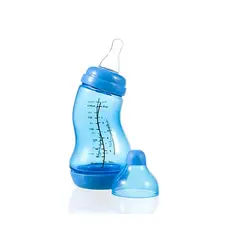 DIFRAX - Mamadera Ergonomica S-Anticólicos 170 ml Celeste