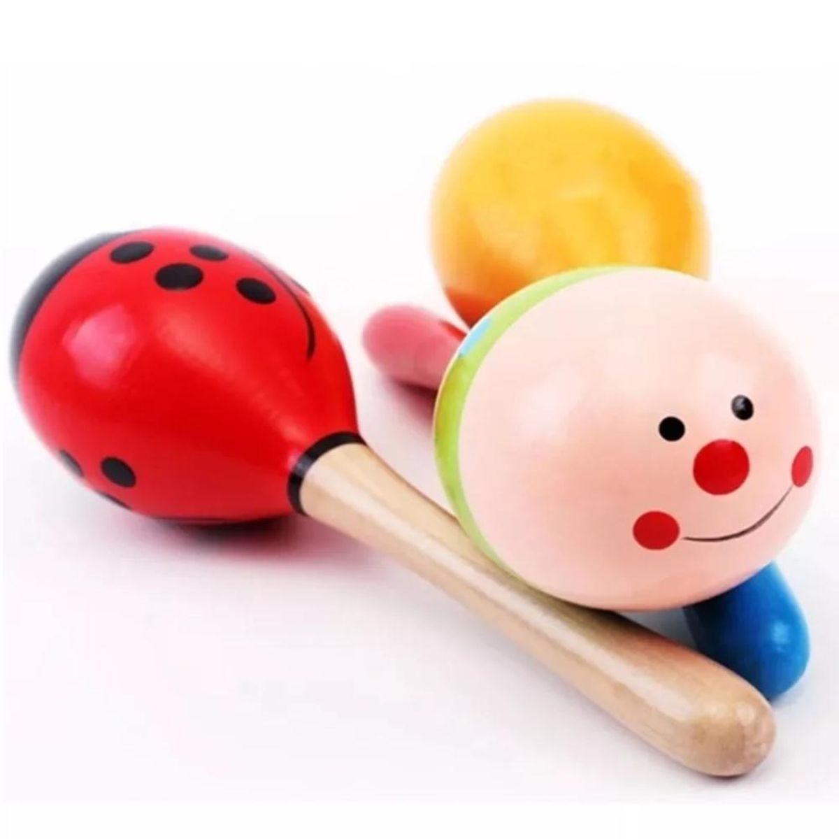 ARTIDIX - Maracas de madera 2 unidades infantil diferentes diseños PB-C10