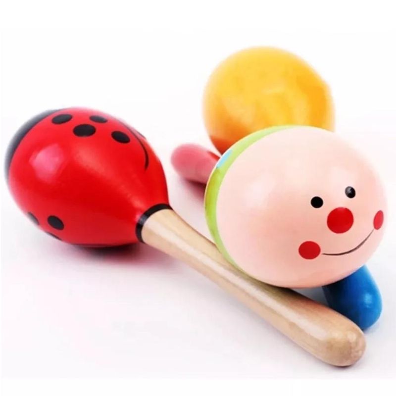 ARTIDIX - Maracas de madera 2 unidades infantil diferentes diseños PB-C10