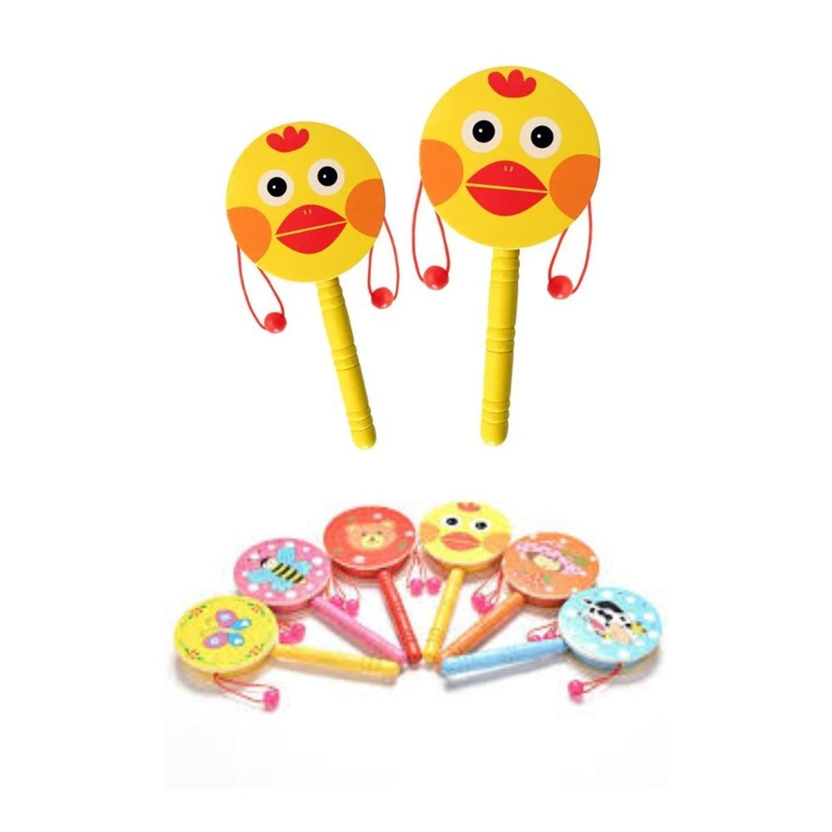 ARTIDIX - Tamborcito infantil de madera diferentes diseños PB-C10