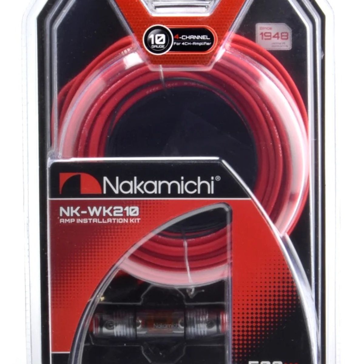 NAKAMICHI - Kit De Cables Amplificador Nakamichi calibre 10 de 4 Canales 500 watts