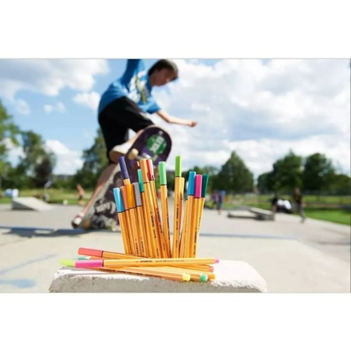 STABILO - Stabilo Point 88 12 Lápices Mini Fineliner Tiralíneas 0.4mm