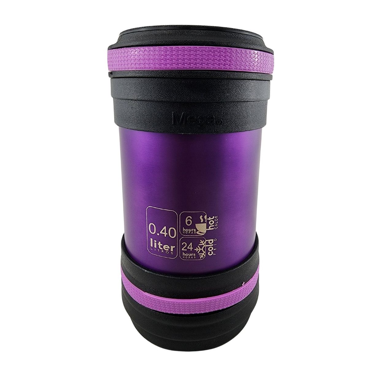 MEGA - Termo Mega Maxx 400mL Comidas Metalico Acero Inoxidable Morado