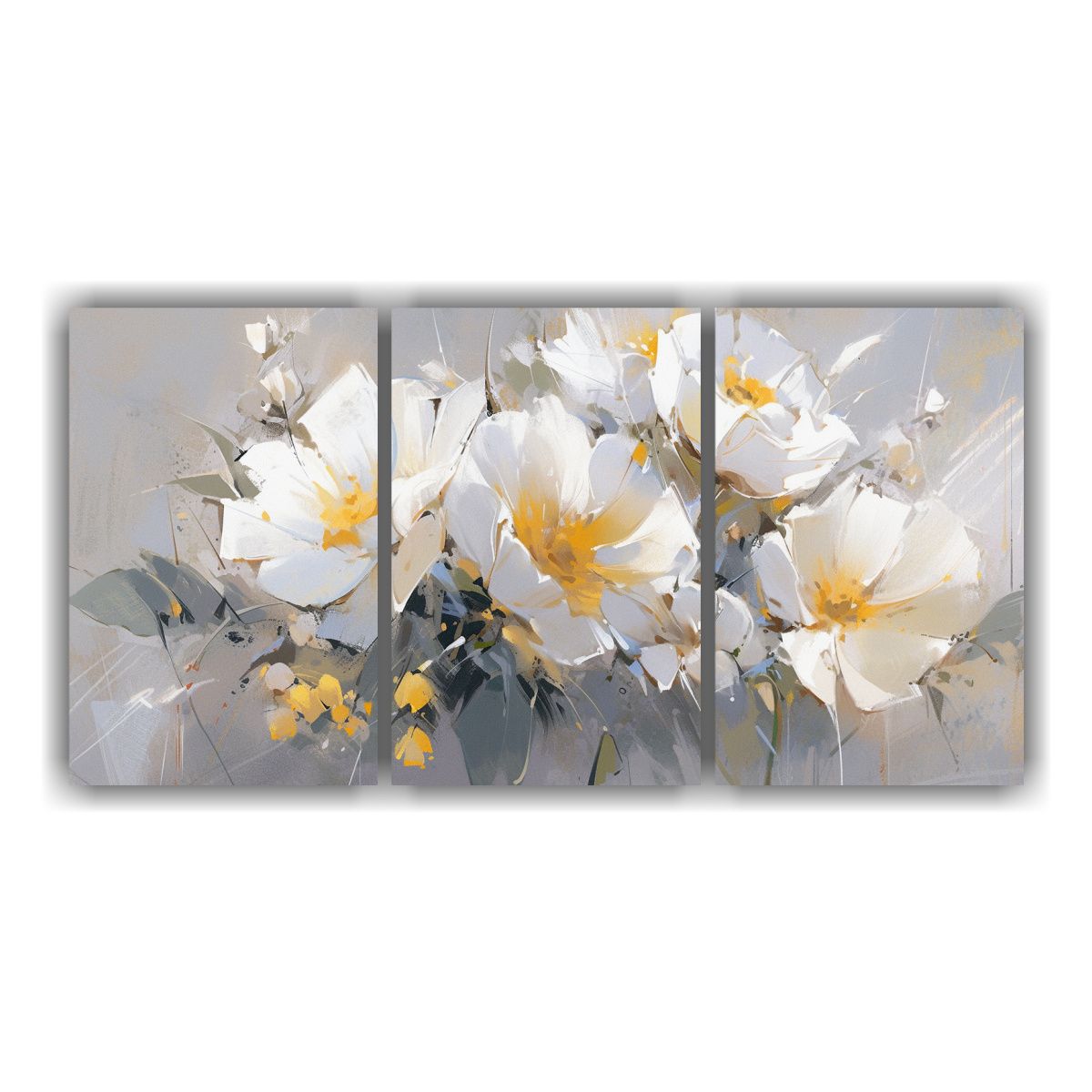 GENERICO - Arte De Pared Creativa Impacto Visual Flores Amarillas Y Pla 240x120cm