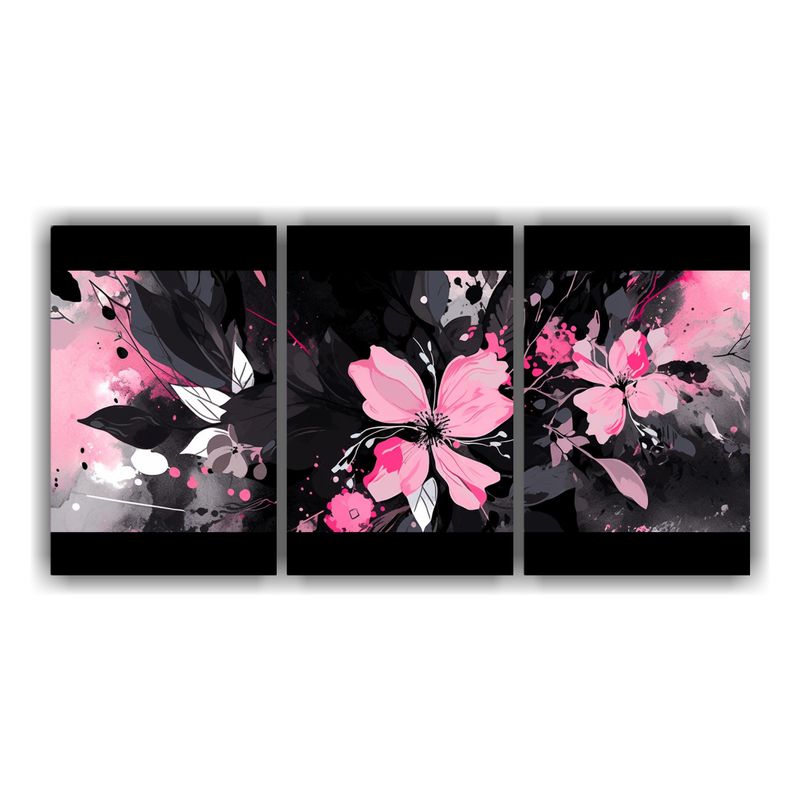GENERICO - Pinturas De Pared Neonoir Vanguardia En Blanco Y Rosa Adorab 240x120cm
