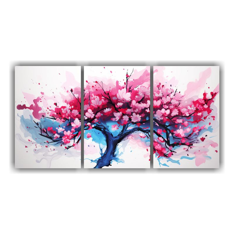 GENERICO - Pinturas Decorativas Con Detalles De Un Cerezo En Colores Ac 240x120cm