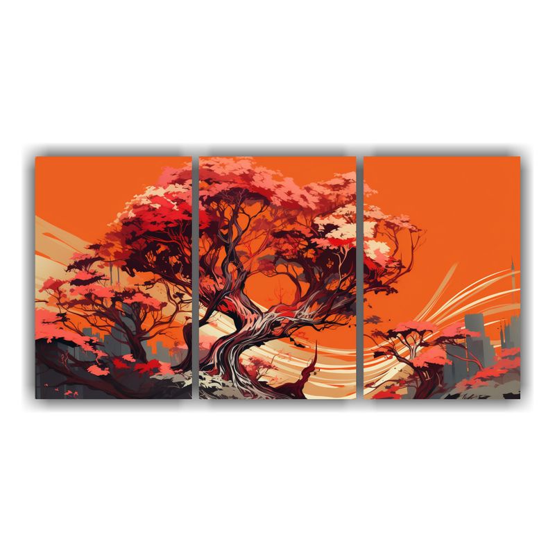 GENERICO - Pintura Decorativa Inspirada En Un Árbol De Secuoya En Colo 240x120cm