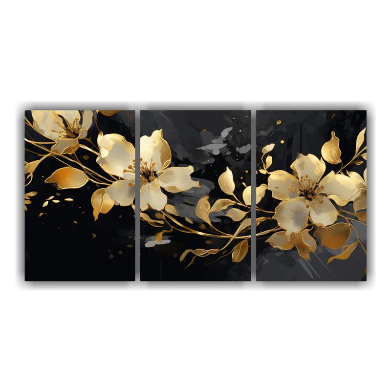 GENERICO - Pinturas Decorativas En Tela: Protagonismo En Colores Dorado 240x120cm