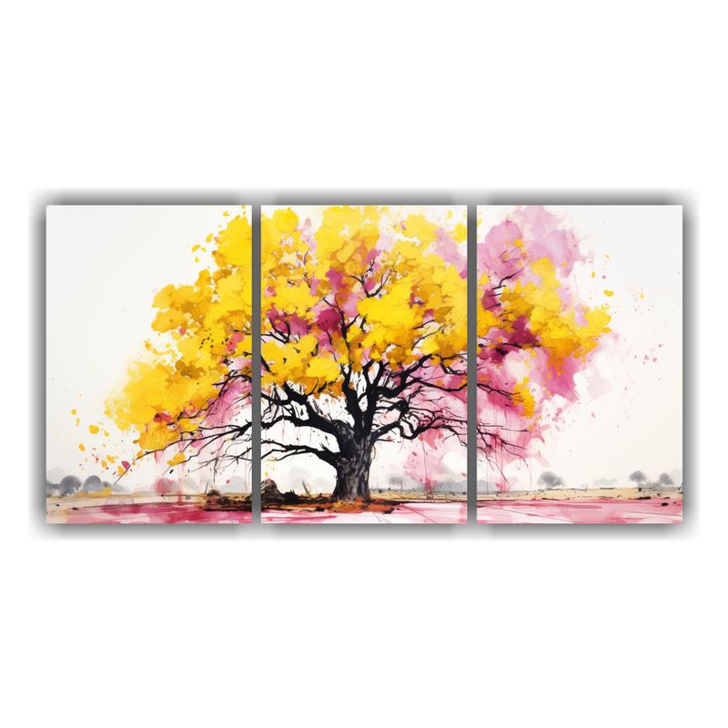 GENERICO - Juego De 3 Lienzos De Tela Impresos: Árbol Cottonwood, Colo 240x120cm