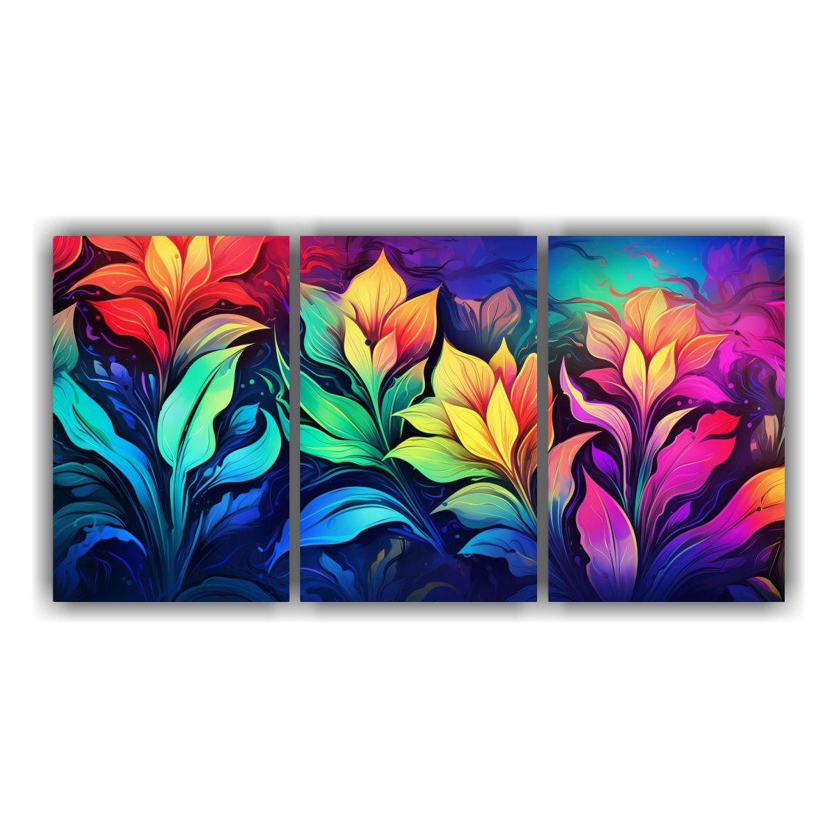 GENERICO - Conjunto 3 Composiciones Concepto Estética Colores Arco Iri 240x120cm