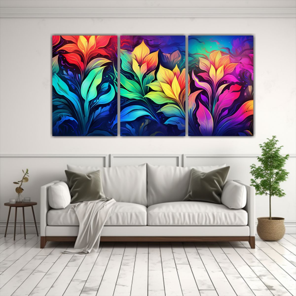 GENERICO - Conjunto 3 Composiciones Concepto Estética Colores Arco Iri 240x120cm