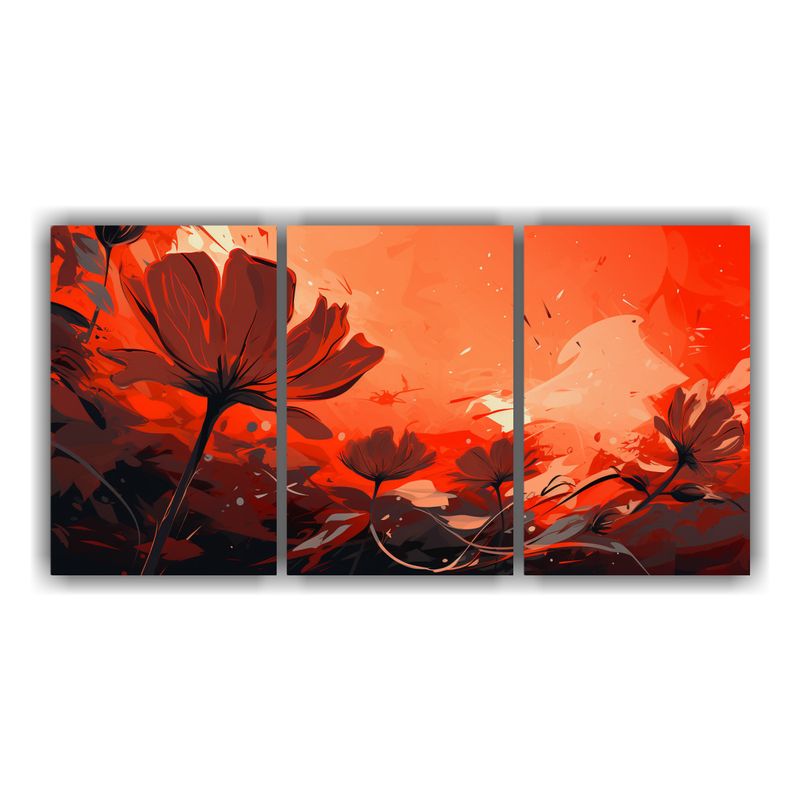 GENERICO - Tríptico Moderno Con Tres Telas En Bastidor: Riqueza Visual 240x120cm
