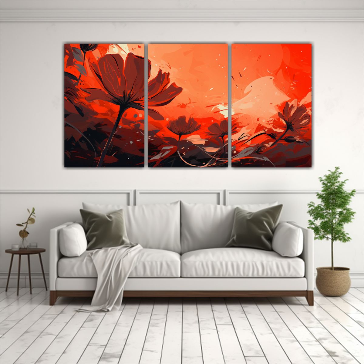 GENERICO - Tríptico Moderno Con Tres Telas En Bastidor: Riqueza Visual 240x120cm