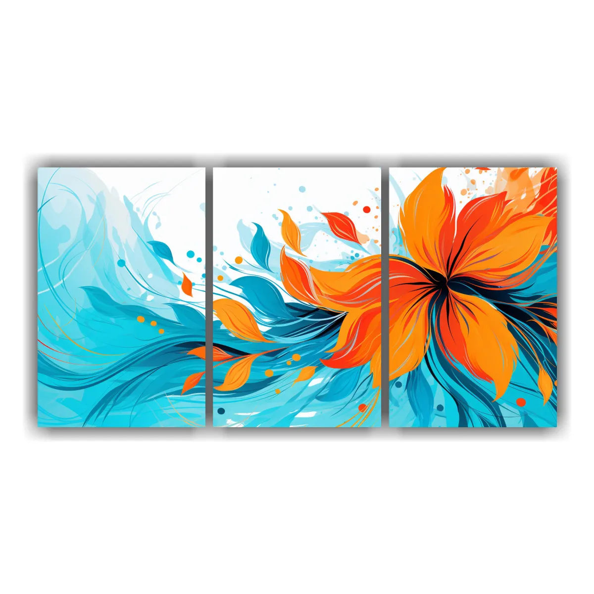 GENERICO - Pinturas De Decoración Neonoir Turquesa Y Naranja Con Prota 240x120cm