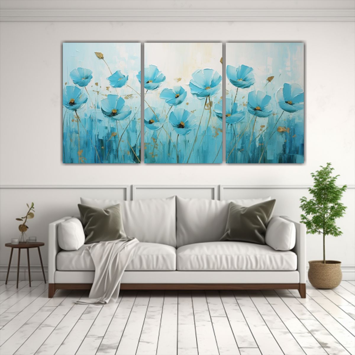 GENERICO - Telas En Bastidor Espectacular Intenso A Turquoise Colors Fl 240x120cm