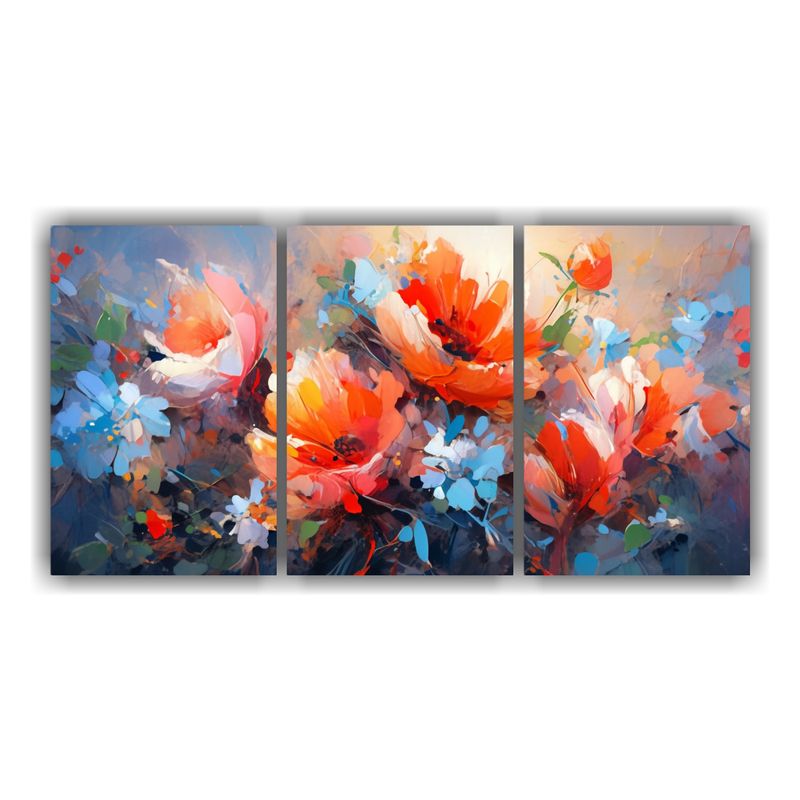 GENERICO - Pintura En Tela De Flores Vibrantes En Estilo Vib 240x120cm