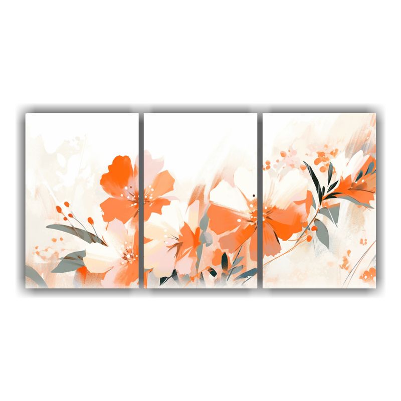 GENERICO - Cuadros Vanguardia Contraste Blanco Y Naranja Neonoir 240x120cm