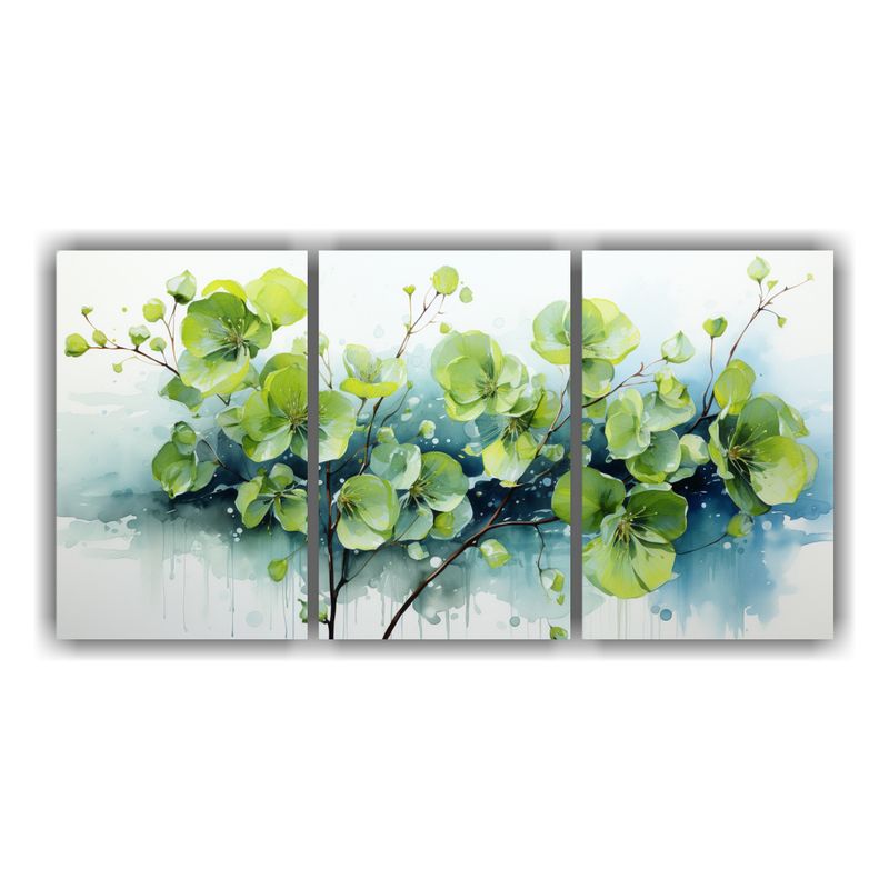 GENERICO - Cuadros Decorativos Colores Vibrantes Con Flores: Pintura Ab 240x120cm