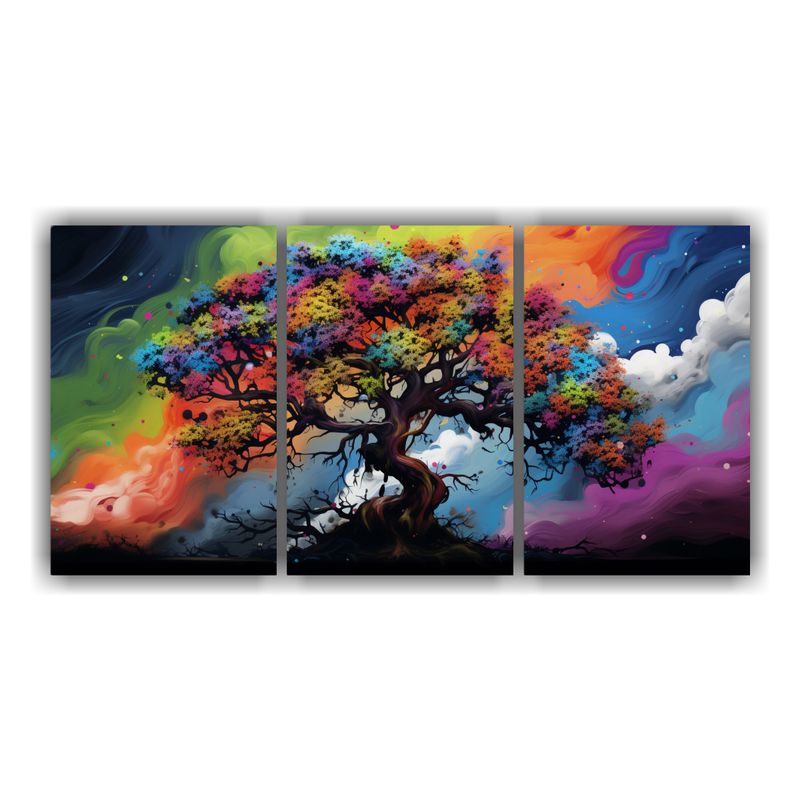GENERICO - Cuadro Decorativo Tres Canvas Con Imagen De Personalidad Arb 240x120cm