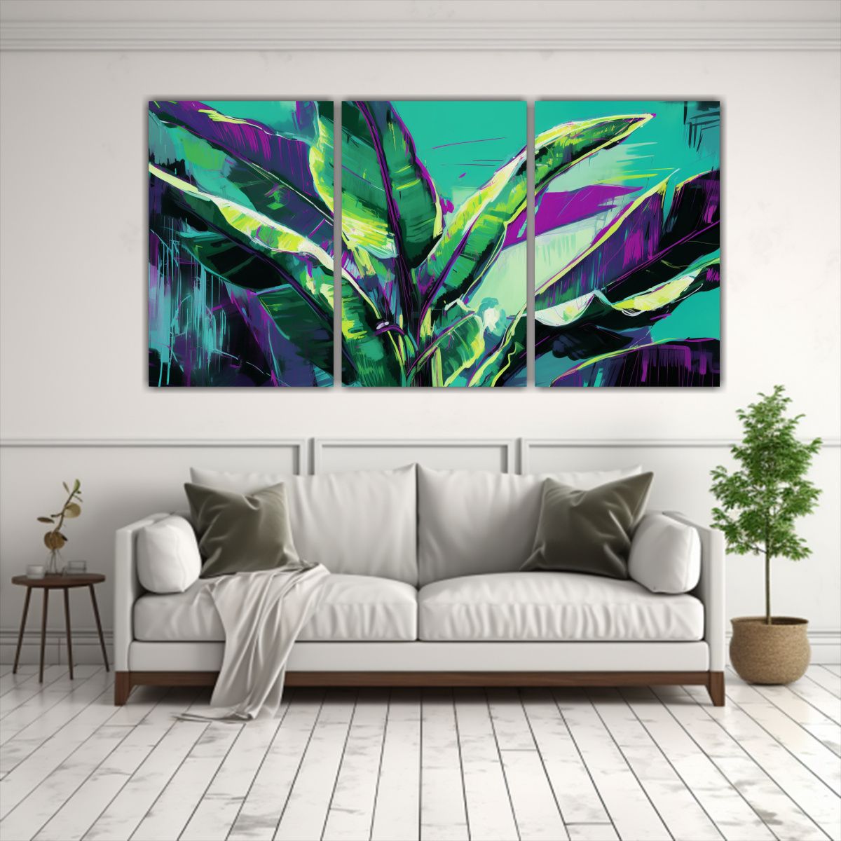 GENERICO - Cuadros De Decoración Con Tema De árbol De Plátano En Col 240x120cm