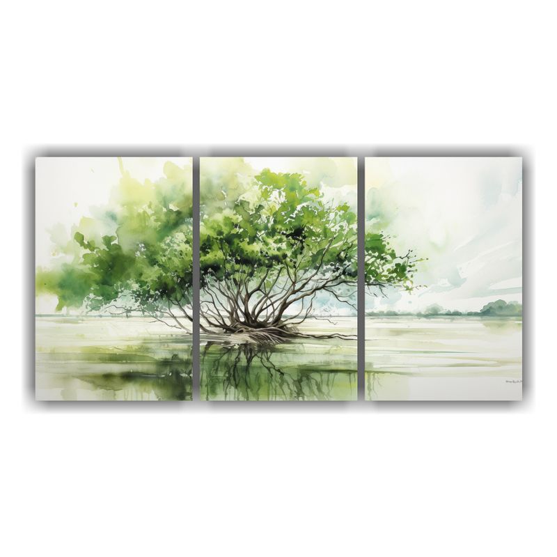 GENERICO - Conjunto De 3 Lienzos Estilo Galería Con Temática De Un á 240x120cm