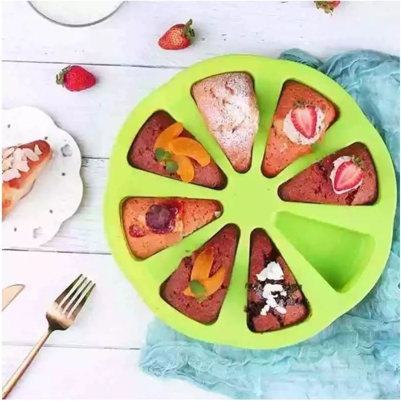 GENERICO - Molde Silicona Para Pastel, Queque Triangular 8 Cavidades +Regalo