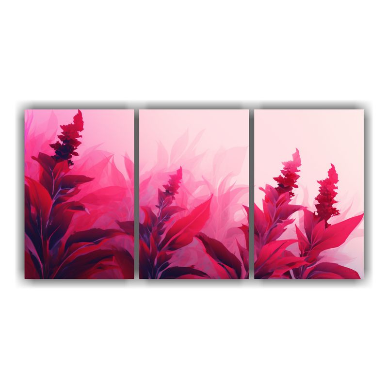 GENERICO - Conjunto De 3 Lienzos Armonía De Colores Con Granos Amarant 240x120cm