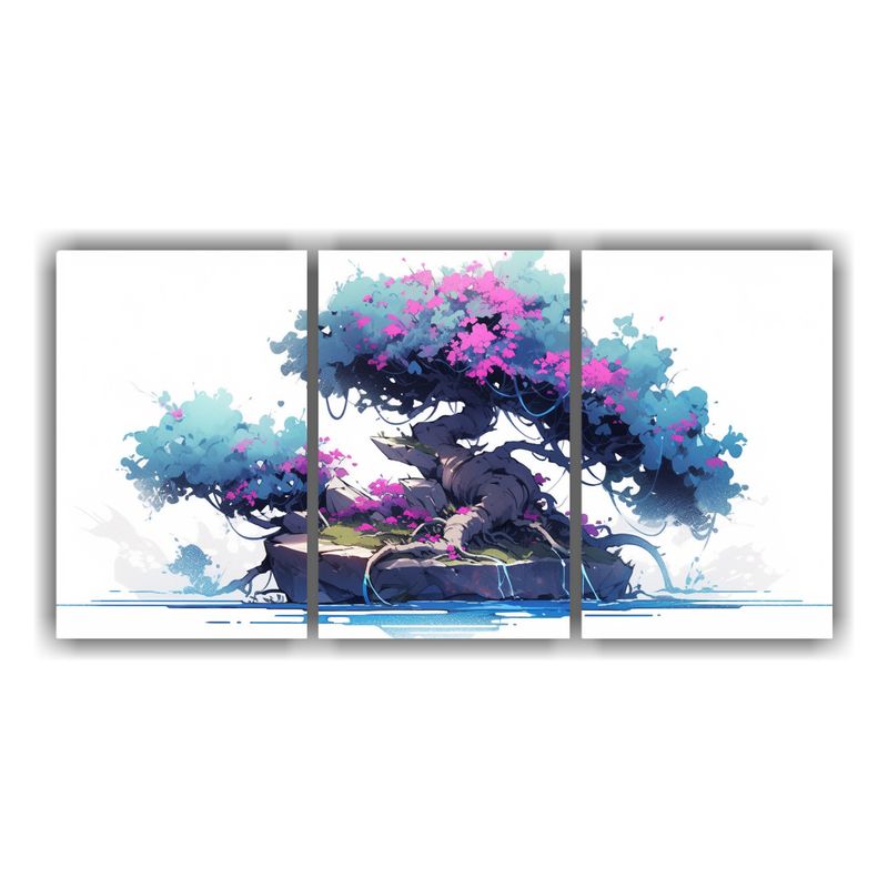 GENERICO - Pinturas Decorativas De Lienzo En Forma De Adorno, Fucsia, B 240x120cm