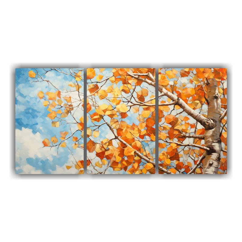 GENERICO - Artes De Pared Aspen Tree Estilo óleo Detallado Alta Calida 240x120cm