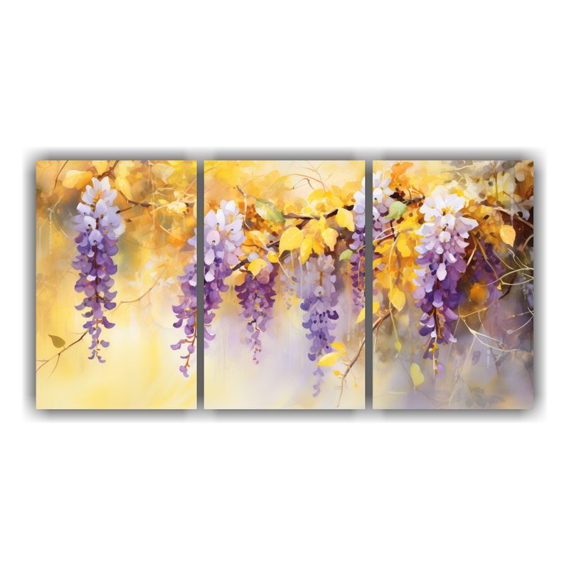 GENERICO - Lienzos Diseño Impresionante Flores De Glicinia Amarillo Ab 240x120cm