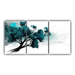 GENERICO - Pintura Decorativa: Tríptico Abstracto De árbol De Pino En 240x120cm