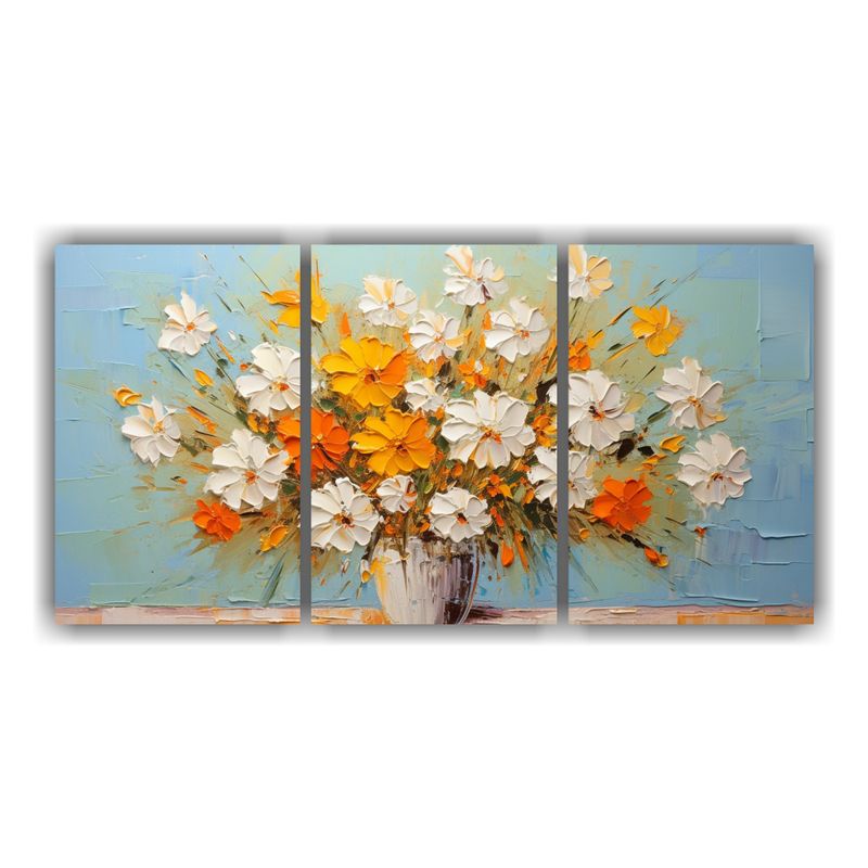 GENERICO - Artes De Pared Decoración Expresividad En Amarillo Y Naranj 240x120cm
