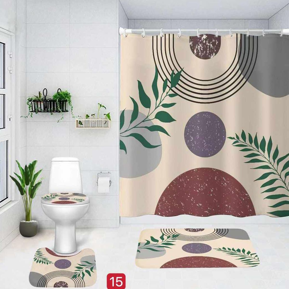 GENERICO - JUEGO DE SET DE BAÑO COMPLETO 4 PIEZAS