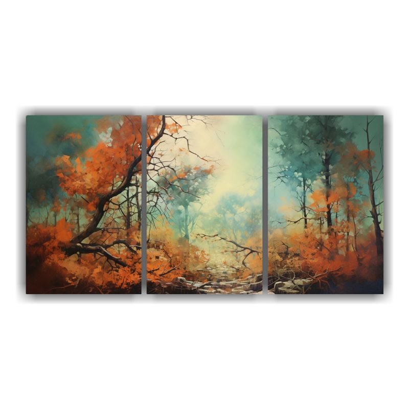 GENERICO - Pintura Abstracta Detallada De Árbol De Bosque En Estilo De 240x120cm