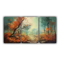 GENERICO - Pintura Abstracta Detallada De Árbol De Bosque En Estilo De 240x120cm